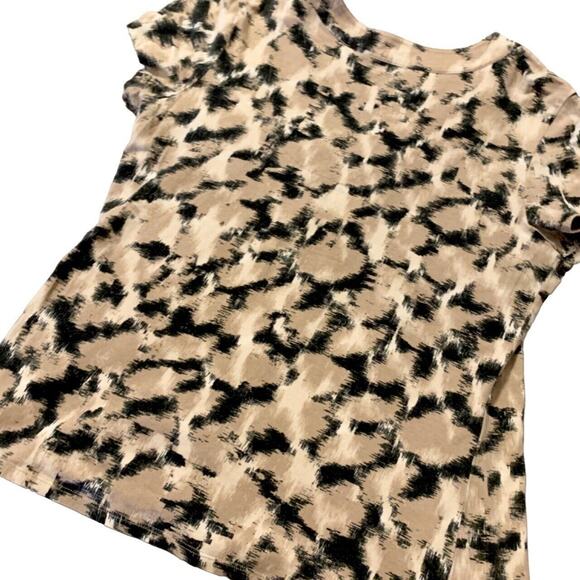 Ruby Rd Blouse Small Women Beige Black Artsy Embellished V-Neck BohoChic Summer - Picture 14 of 14